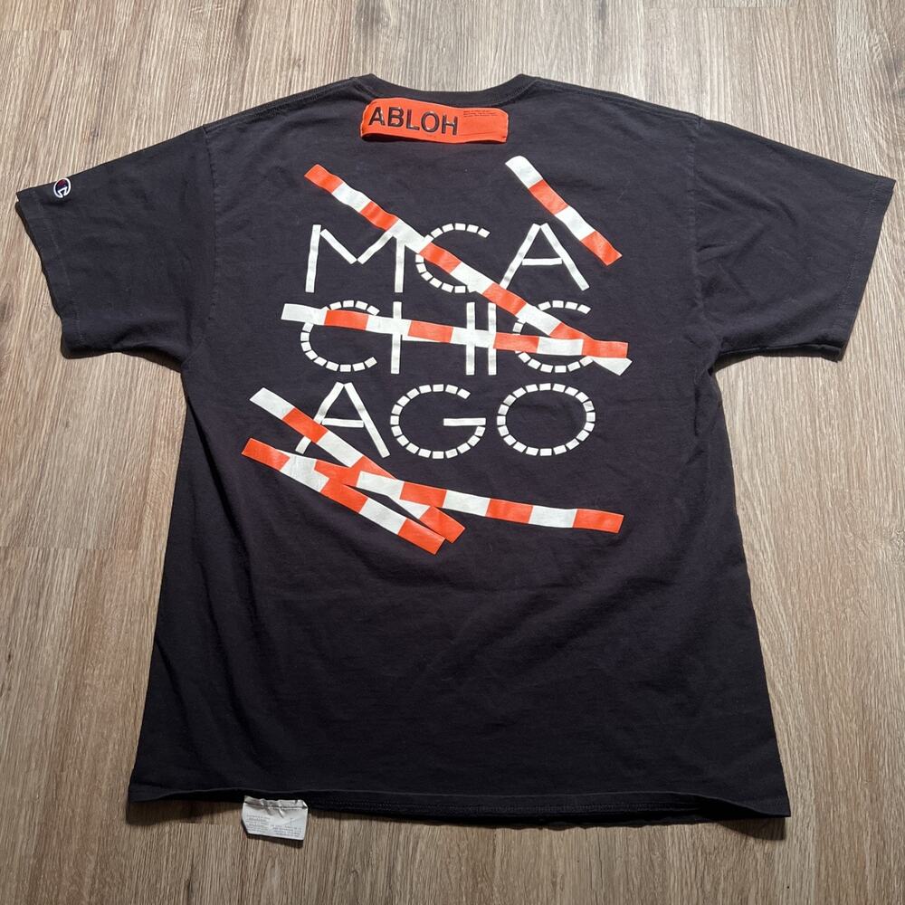 Virgil Abloh x MCA Figures of speech tape tee Medium 2019 T Shirt Champion